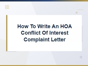 How to File an Hoa Conflict of Interest Complaint