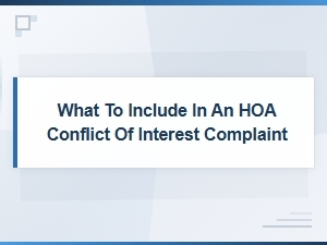 Filing an Hoa Conflict of Interest Complaint