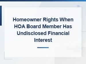 Hoa Board Conflicts of Interest: Homeowner Rights & Options